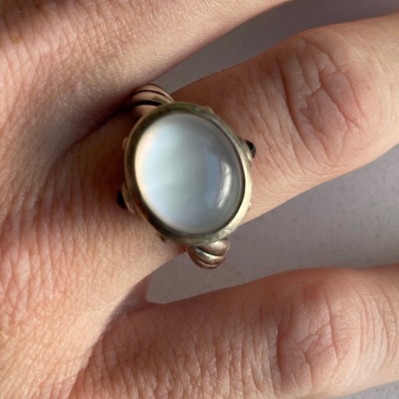 David Yurman Jewelry - David Yurman Cable Renaissance Moonstone & Amethyst Ring